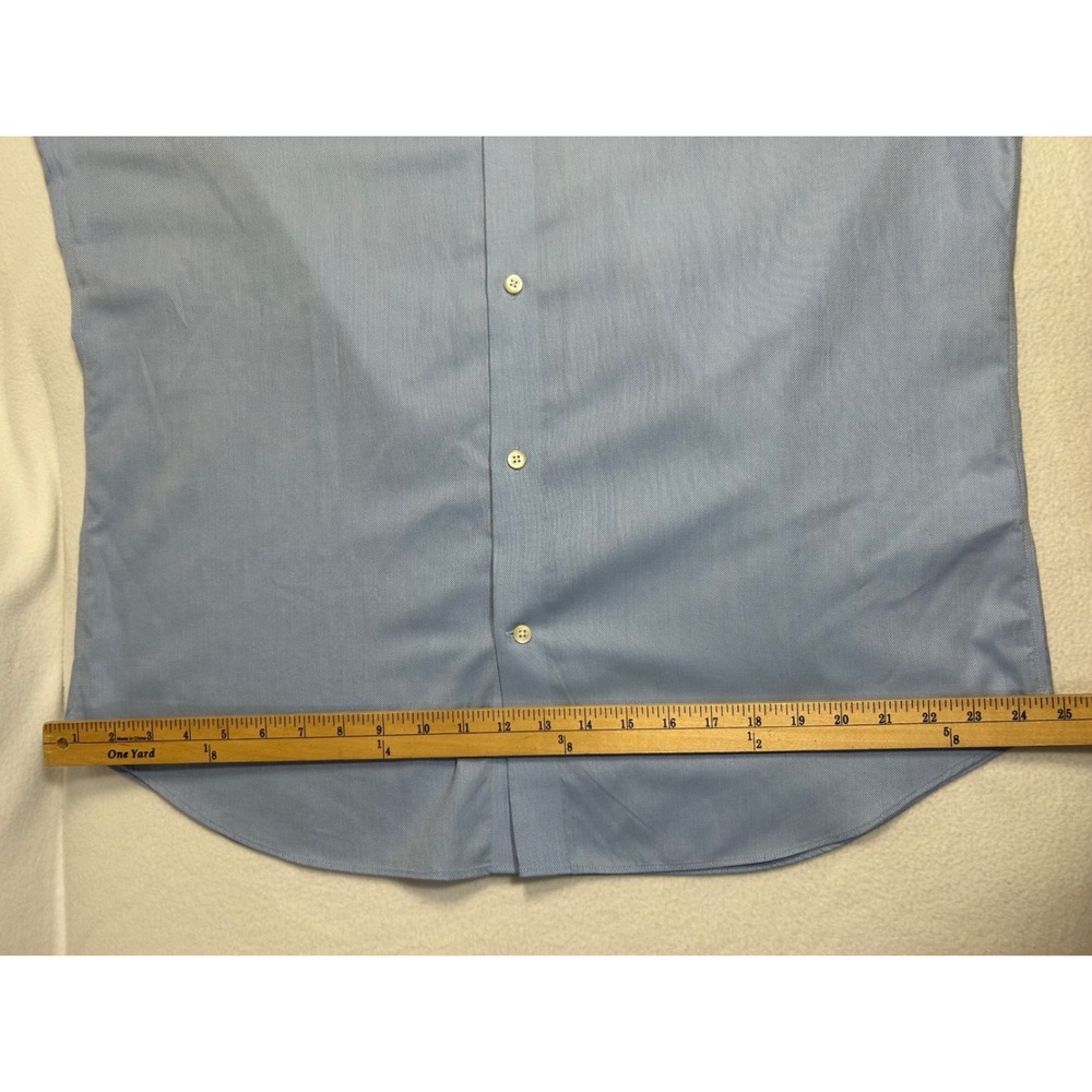 Banana Republic Royal Oxford Slim Fit No Iron Shirt Mens XL Blue French Cuff - Picture 7 of 11